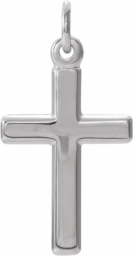 14k white cross pendant 