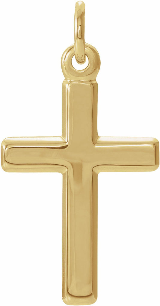 14k yellow cross pendant 