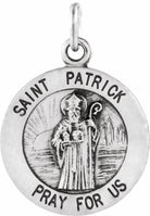 sterling silver 15 mm st. patrick medal  