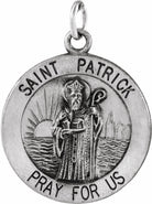 sterling silver 18 mm st. patrick medal  