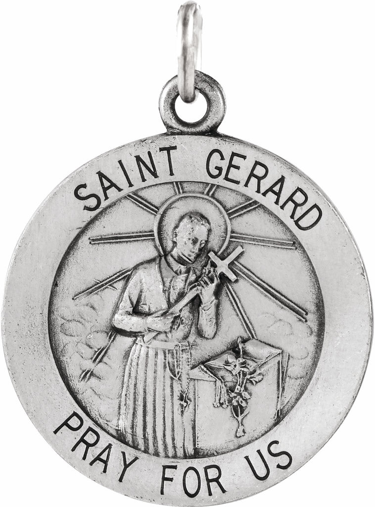 sterling silver 18 mm st. gerard medal  