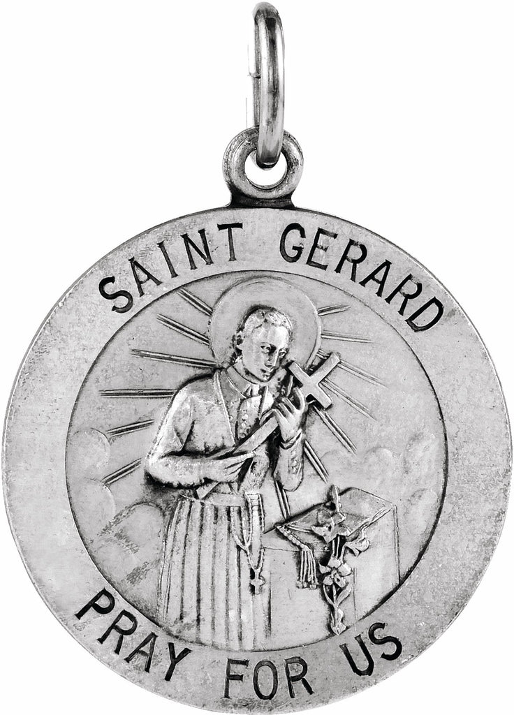 sterling silver 22 mm st. gerard medal  