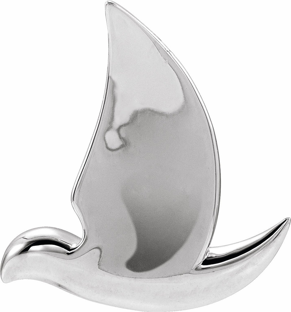 14k white holy spirit dove pendant  