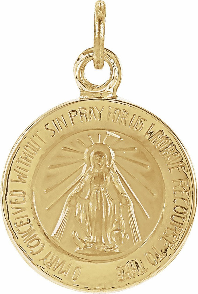 14k yellow 12 mm miraculous medal