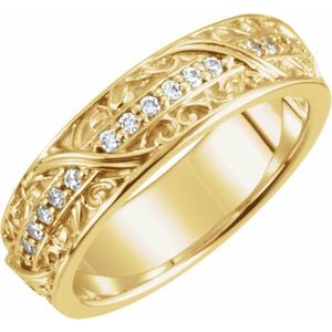 14k yellow 1/3 ctw diamond eternity band size 7