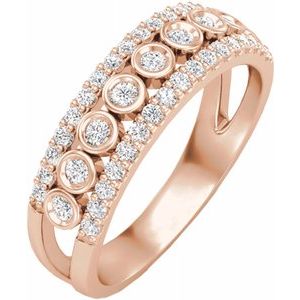 14k rose 1/2 ctw diamond anniversary band