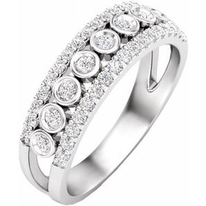 14k white 1/2 ctw diamond anniversary band