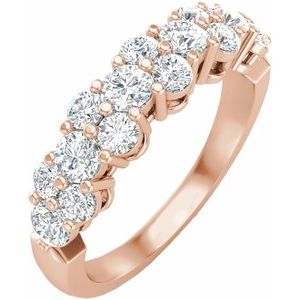 14k rose 1 ctw diamond anniversary band