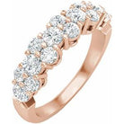 14k rose 1 ctw lab-grown diamond anniversary band