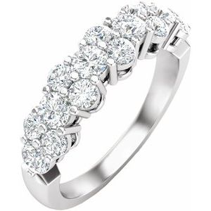 platinum 1 ctw diamond anniversary band