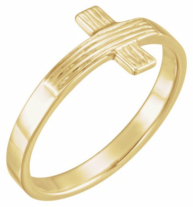 10k yellow the rugged crossâ® chastity ring size 7