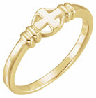 10k yellow cross chastity ring size 4