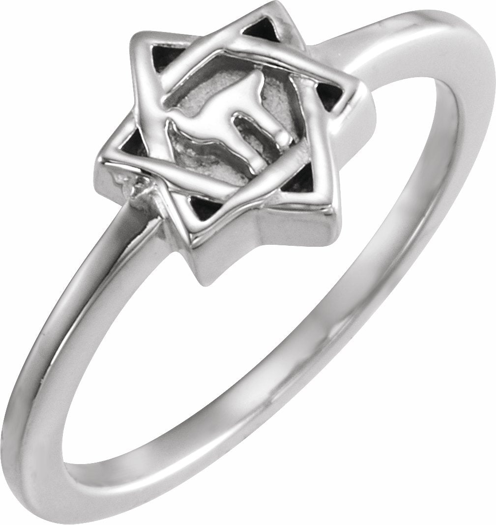 sterling silver star of david ring 