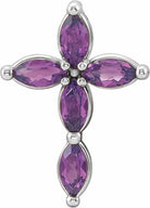 sterling silver chathamâ® created alexandrite cross pendant