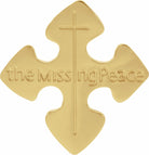 10k yellow 24x23 mm missing peace lapel pin 