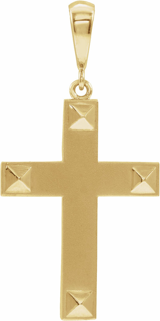 14k yellow cross pendant