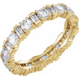 14k yellow 2 1/6 ctw diamond eternity band