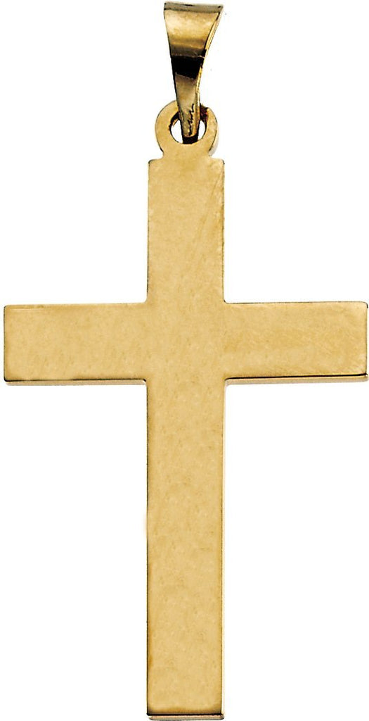 14k yellow 22 x 14 mm cross pendant