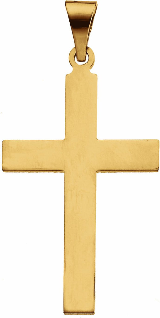 14k yellow 28 x 18 mm cross pendant