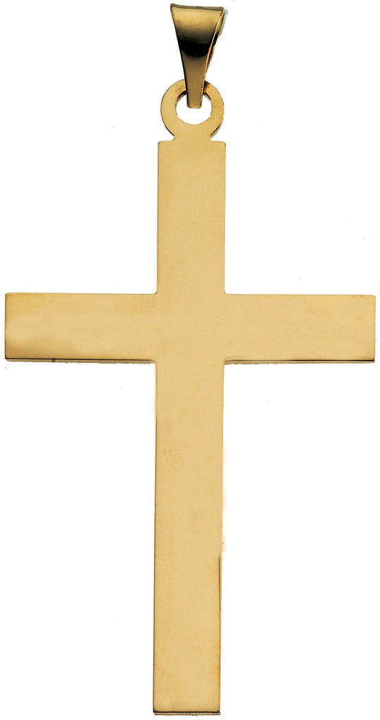 14k yellow 39 x 25 mm cross pendant