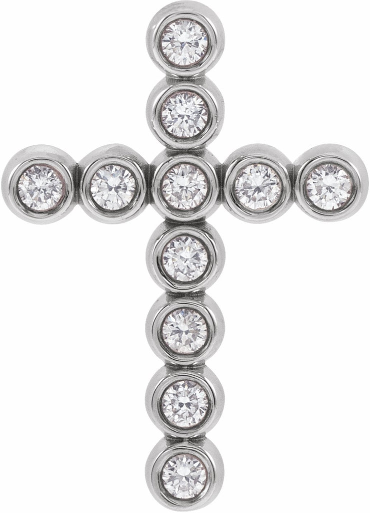 platinum 1/4 ctw diamond cross pendant