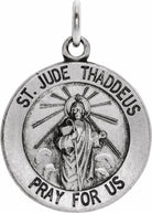 sterling silver 15 mm st. jude thaddeus medal  