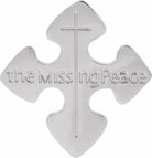 sterling silver 24x23 mm missing peace lapel pin with box