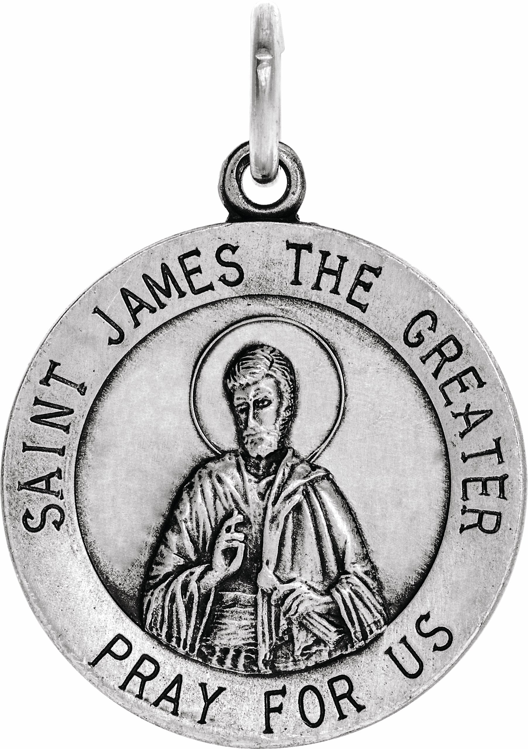 sterling silver 18 mm st. james medal