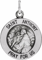 sterling silver 22 mm st. anthony medal  