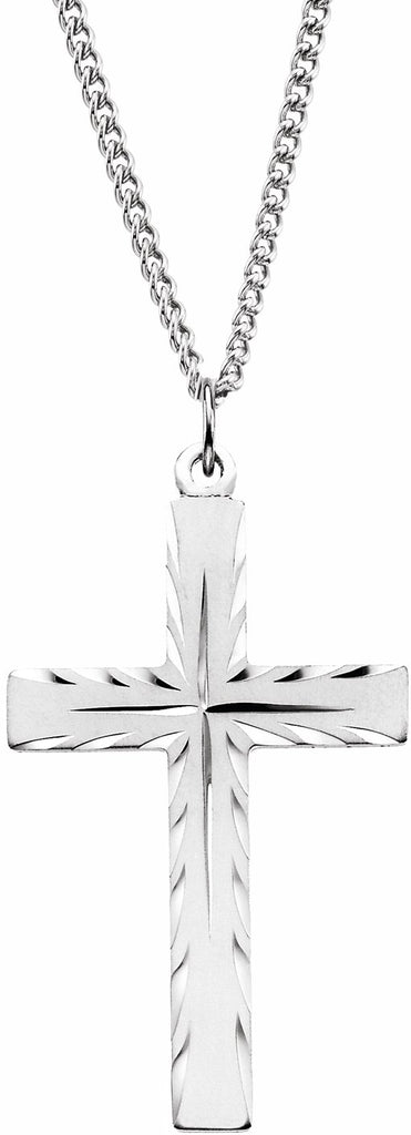 sterling silver cross 24" necklace