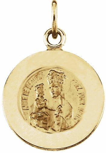 14k yellow 12 mm round st. anne de beau pre medal