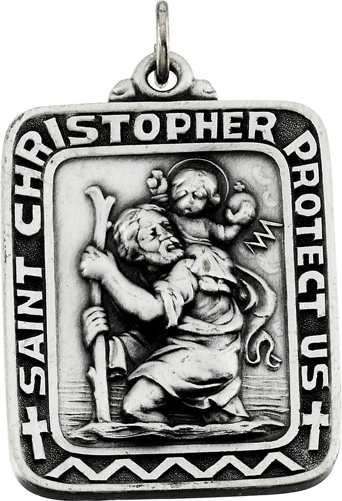 pendant 31.5x26 mm st. christopher medal  