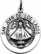 sterling silver 18.25 mm round san juan de los lagos medal