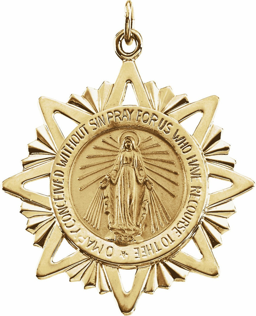 14k yellow 29 mm miraculous medal