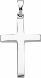 sterling silver 23x15.9 mm cross pendant 