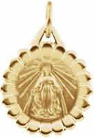 14k yellow 12 mm miraculous medal