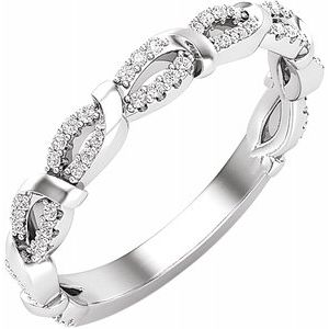 14k white 1/5 ctw diamond anniversary band