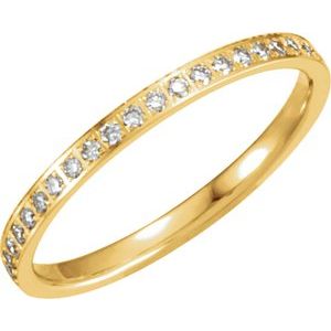 14k yellow 3/8 ctw diamond eternity band size 7