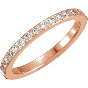 14k rose 1/3 ctw diamond anniversary band