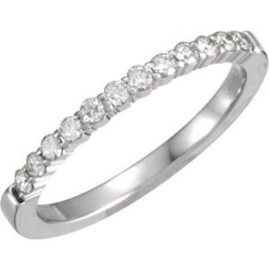 14k white 1/4 ctw diamond anniversary band