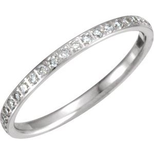 14k white 1/4 ctw diamond anniversary band size 7