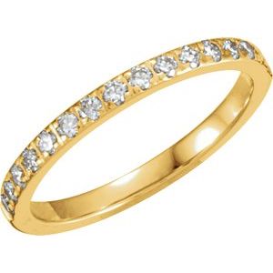 14k yellow 1/3 ctw diamond anniversary band