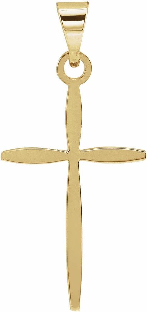 14k yellow 17x11 mm cross pendant