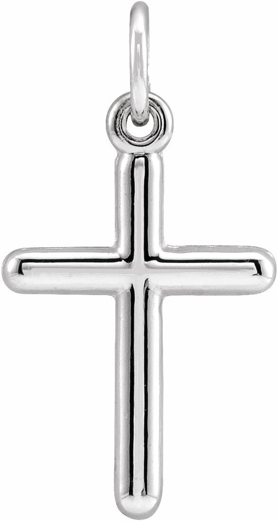 14k white cross pendant 