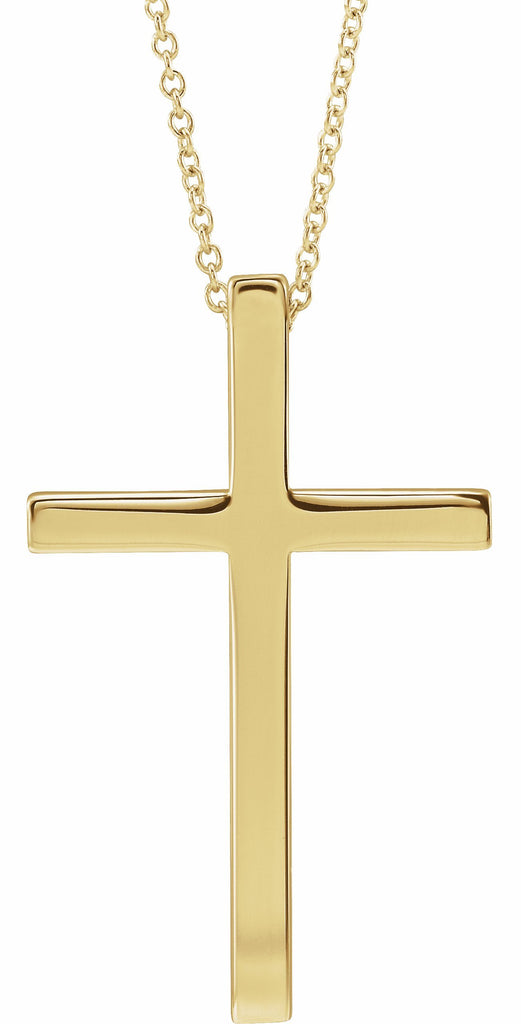 14k yellow cross necklace  