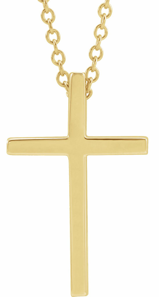 14k yellow cross necklace  