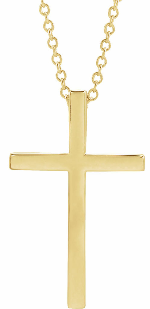 14k yellow cross necklace  