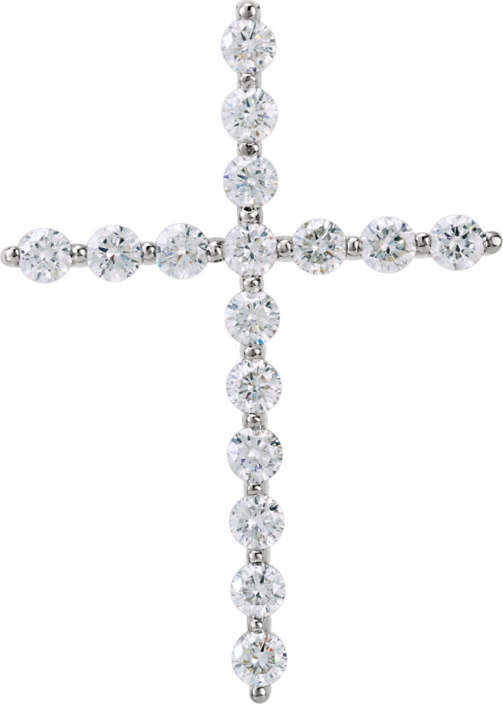 platinum 1/3 ctw diamond cross pendant