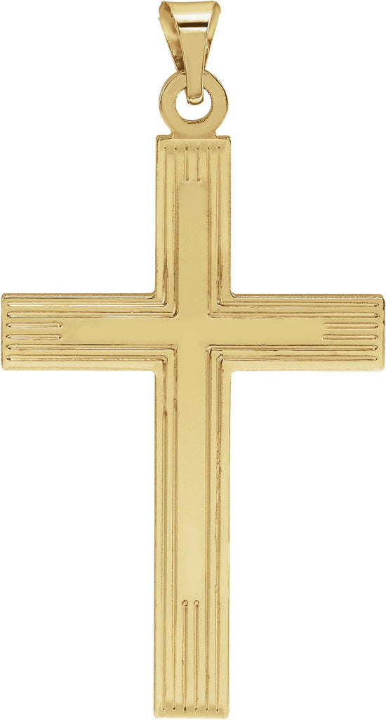 14k yellow cross pendant