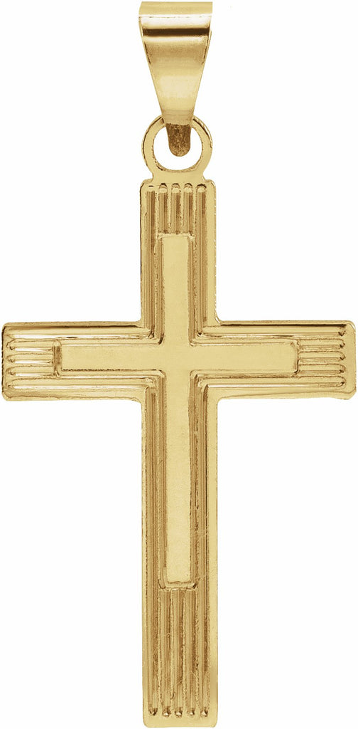 14k yellow cross pendant